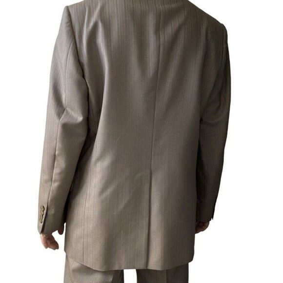 Vintage Christian Dior Gray 100% Wool Suit Sport Coat Blazer Trouser Set 42R - Picture 7 of 16